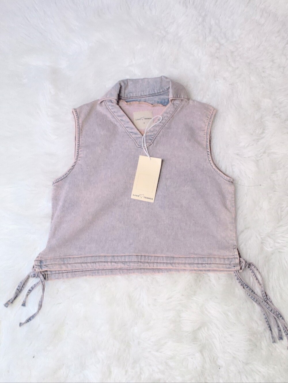 Love Trends Denim Vest Size S NWT